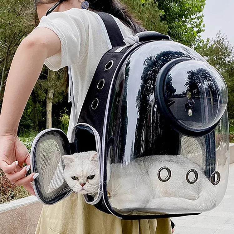 Pet Cat Carrying Bag Pet Backpacks Breathable Portable Transparent Backpack Puppy Dog cat Transport Carrier Space Capsule Bags