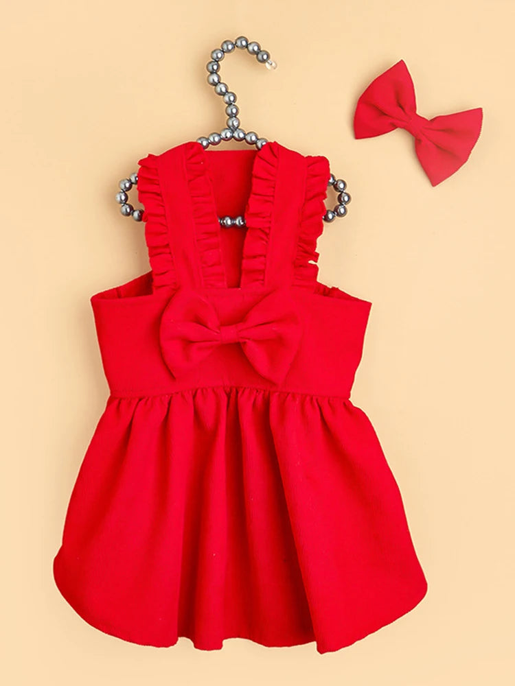 Dog Princess Dress Pet Bowknot Tulle Princess Clothes Puppy Pet Spring Summer for Small Dog Cat Pet Supplies