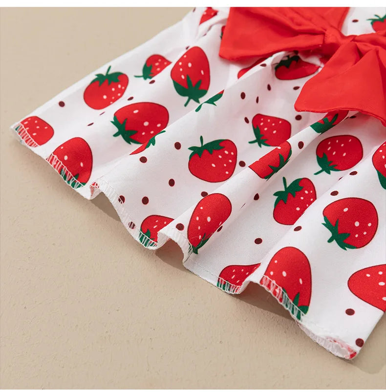 Pet clothing dress dog clothing dog print bow cartoon cute princess dress