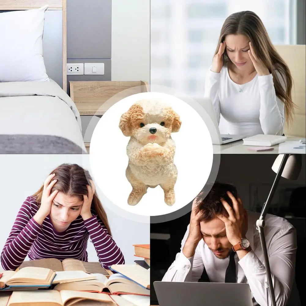 Cat Fidget Toy for Kids Sensory Toys Squeeze Toys Desk Decor Cat Dog Shape Collectible Figurines Toys Soft Flocking Fidget Toy