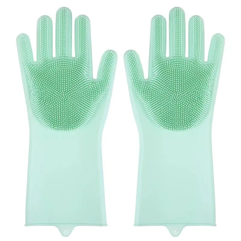 Pet Grooming Bathing Gloves Dog Cat Bathing Shampoo Scrubber Magic Massaging Cleaning Cleanner Sponge Silicon Hair Removal Glove