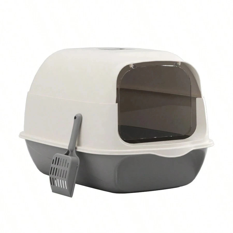 Extra Large Cat Litter Box Anti-Leak Fully Enclosed, Demountabl Semi-Enclosed, Easy To Clean Preventing Outer Splash Large Space