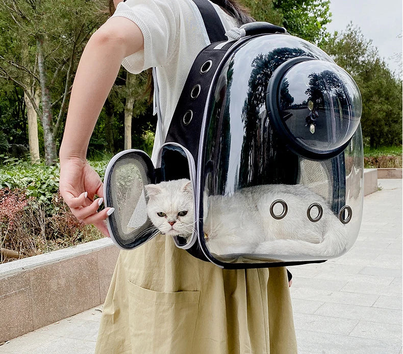 Pet Cat Carrying Bag Portable Pet Dog Carrier Bag Transparent Cat Carrying Bags Transport Carrier Space Capsule Bag Pets