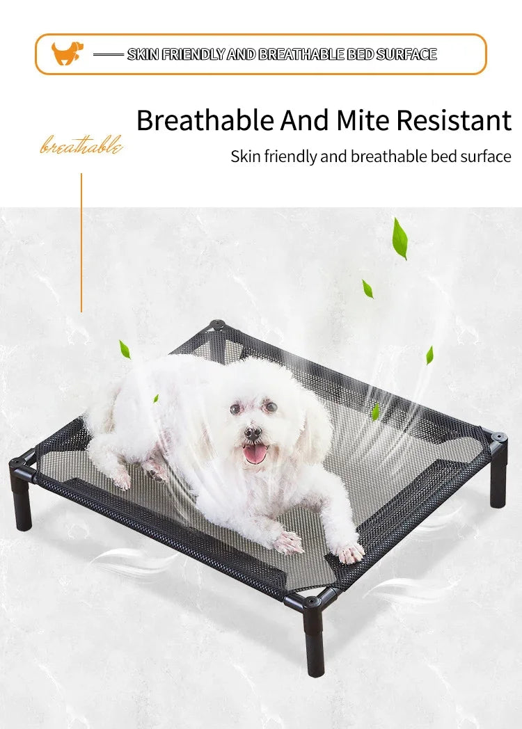 Pet Camping Bed Elevated Bed for Dogs Folding Puppy Camping Bed Cat House Portable Removable Washable Puppy Beds Dog Hammock