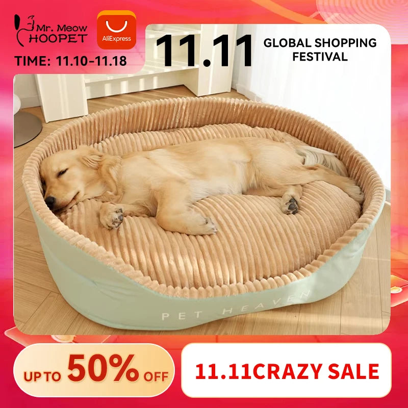 Hoopet Dog Bed Padded Cushion for Small Big Dogs Sleeping Beds Pet Houses for Cats Super Soft Durable Mattress Removable Pet Mat
