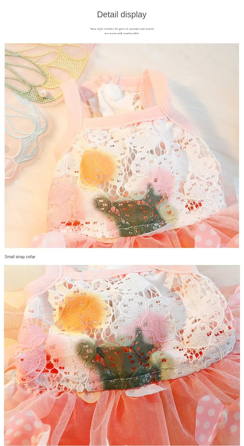 Summer Pet Princess Clothes Pet Dog Dress For Dogs Skirt Dog Wedding York chihuahua poodle For Dogs Skirts Cat Dresses