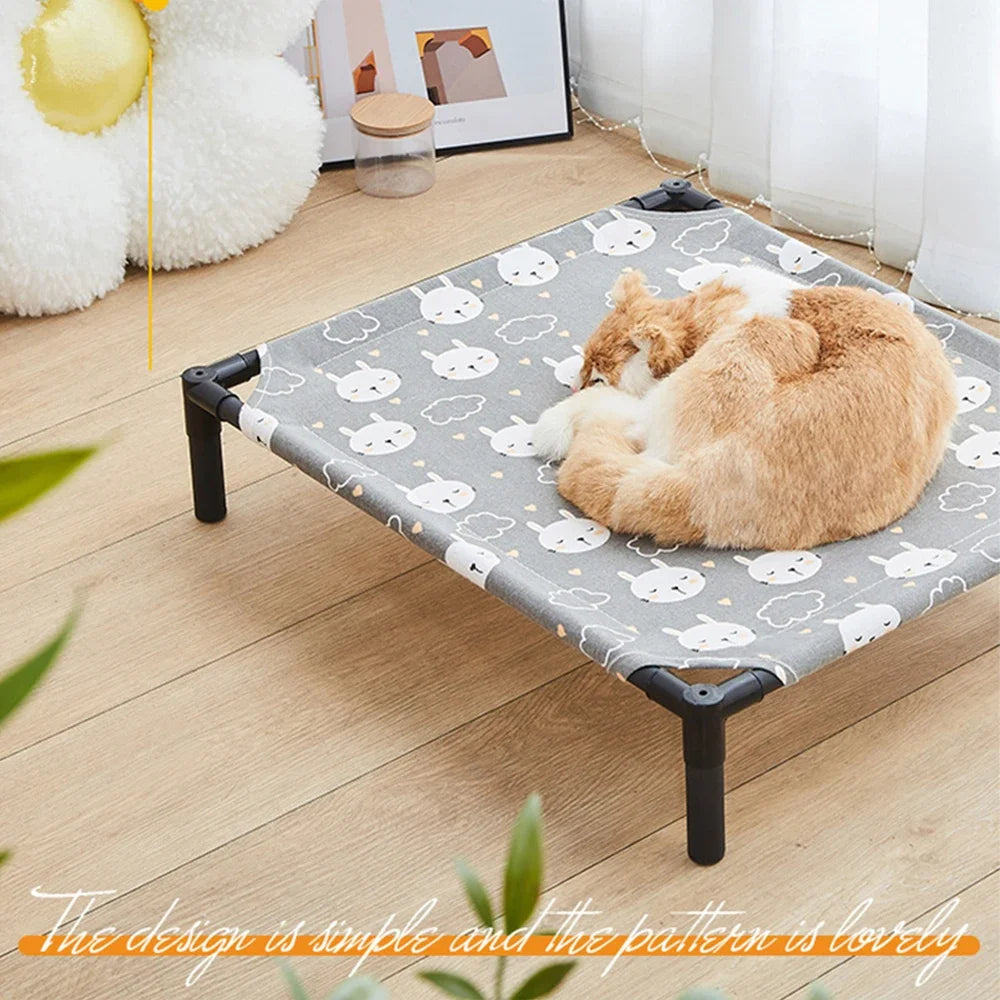 Pet Camping Bed Elevated Bed for Dogs Folding Puppy Camping Bed Cat House Portable Removable Washable Puppy Beds Dog Hammock