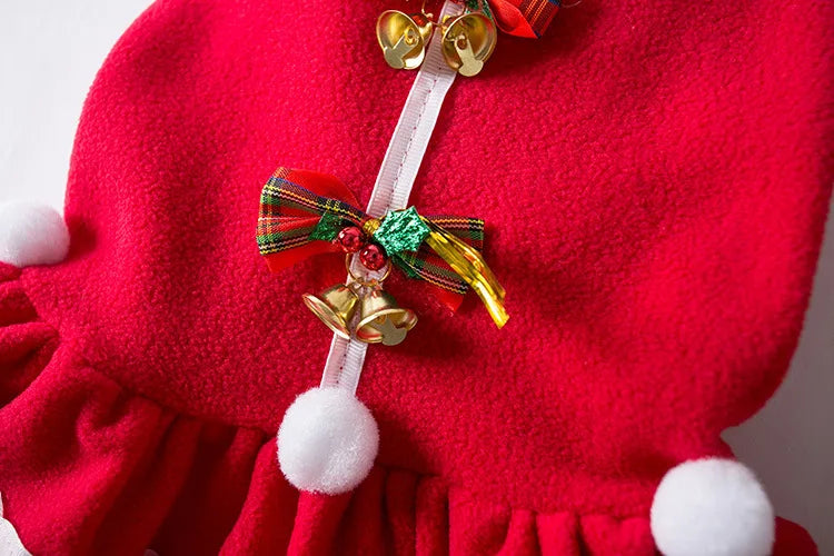 Pet Christmas Costume Dog Clothes For New Year Christmas Dog Dress Pet Skirt Dog Thick  Autumn And Winter Pet Clothes