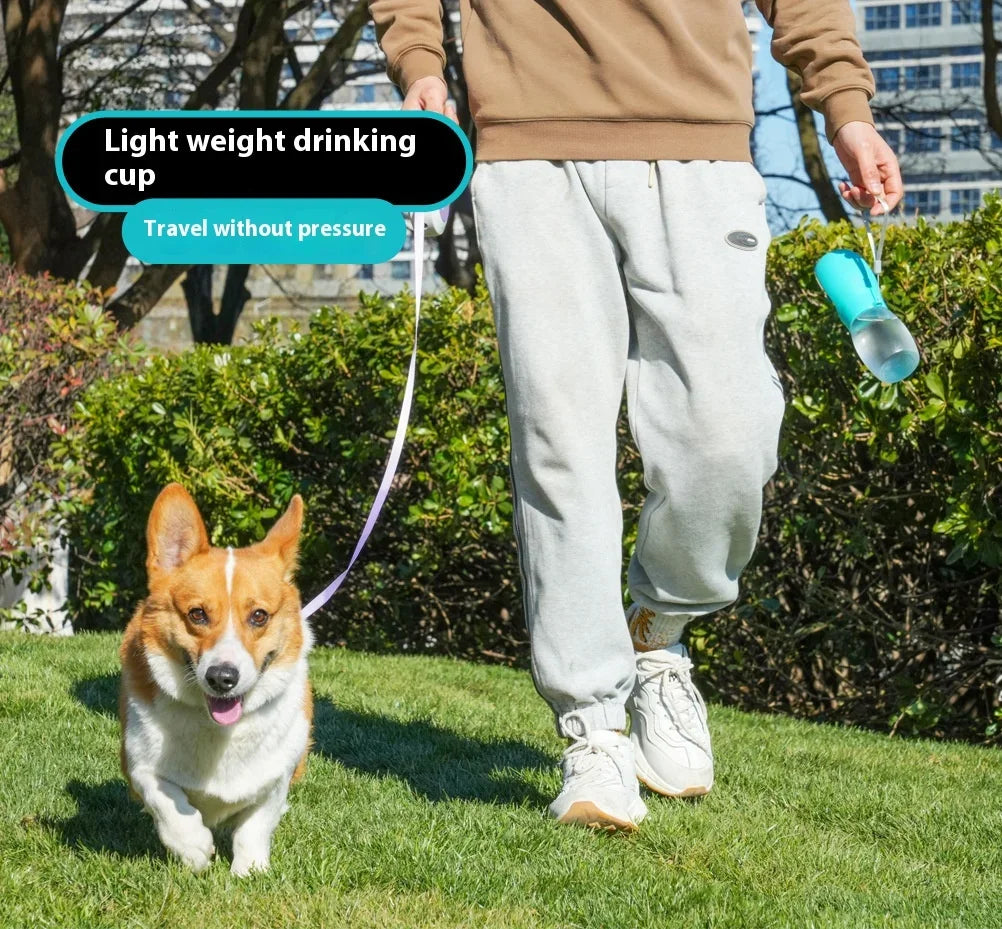 Portable Dog Cat Water Bottle Outdoor Leak Proof Travel Water Dispenser Lightweight Pets Drinking Supply for Hiking Walking