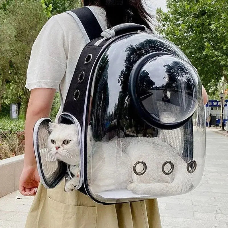Pet Cat Carrying Bag Pet Backpacks Breathable Portable Transparent Backpack Puppy Dog cat Transport Carrier Space Capsule Bags