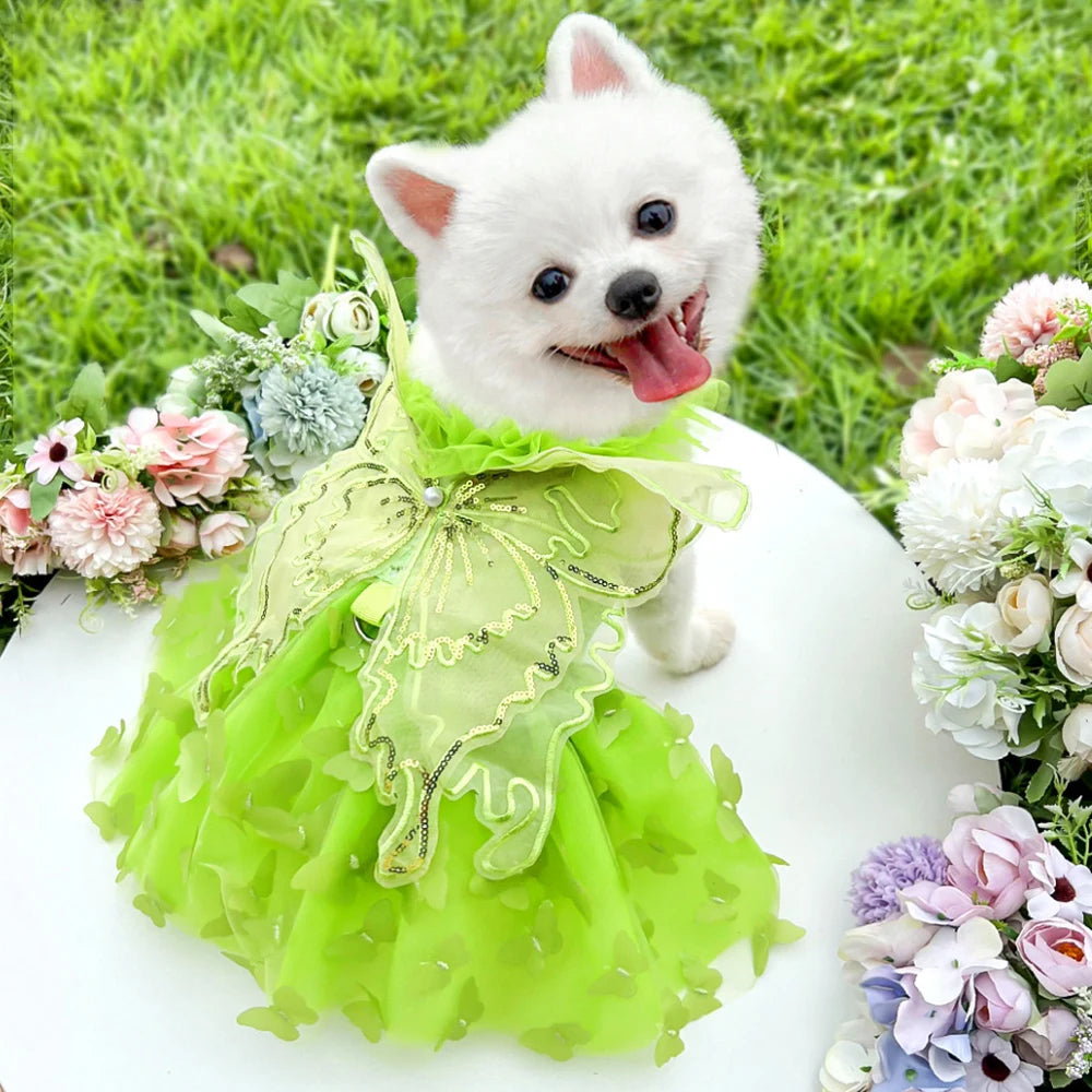 Summer Pet Princess Clothes Pet Dog Dress For Dogs Skirt Summer Dog Wedding York chihuahua poodle For Dogs Skirts Cat Dresses