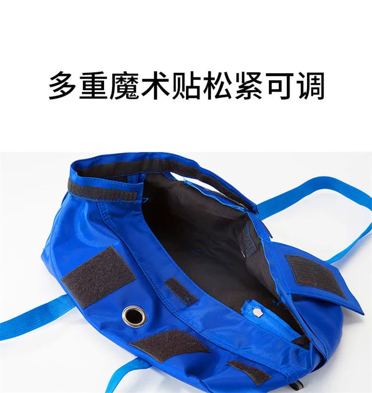 Portable and foldable pet carrying bag for cats, anti-scratch and bite, fixed cat bag for vaccination.