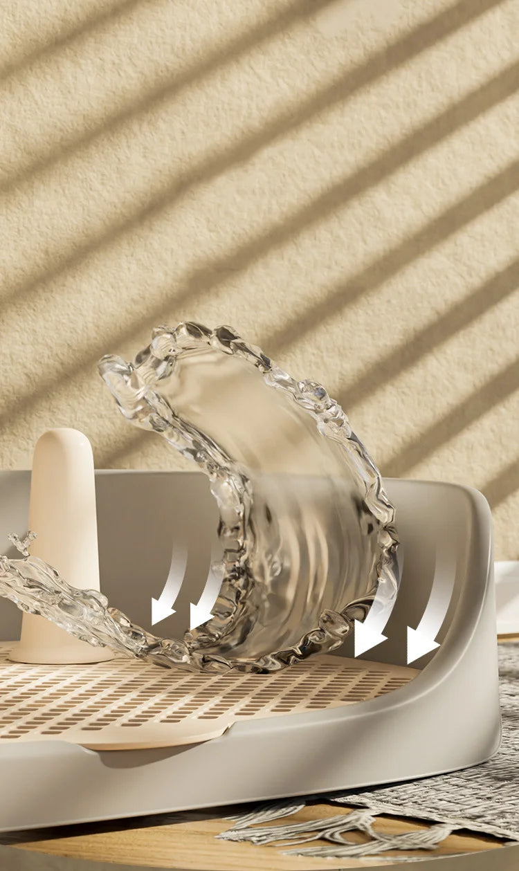 Pet toilet, dog litter box, cat litter box, semi enclosed pet toilet, large pet supplies with flushing function