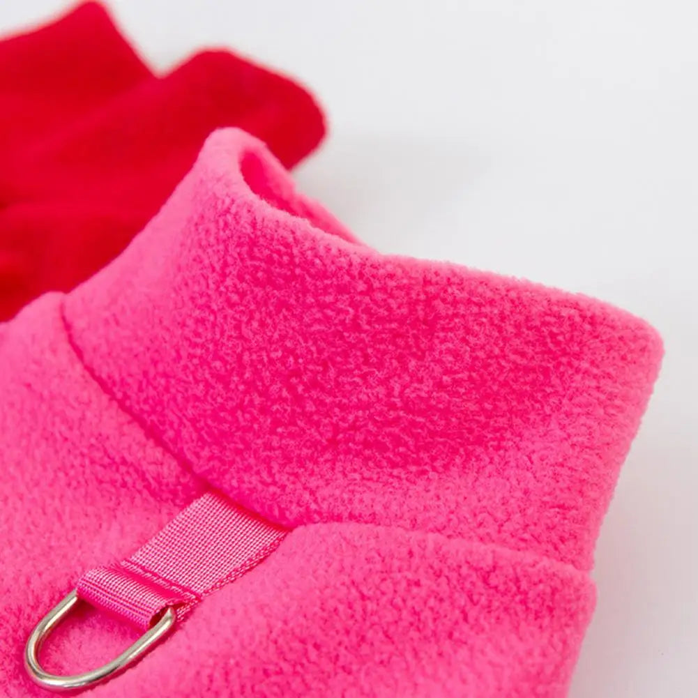 Dog Dress for Small Dogs，Autumn Winter，D-shaped Ring，Fleece Two-legged，Small Medium Dog Puppy Outfit Clothes，Pet Supplies