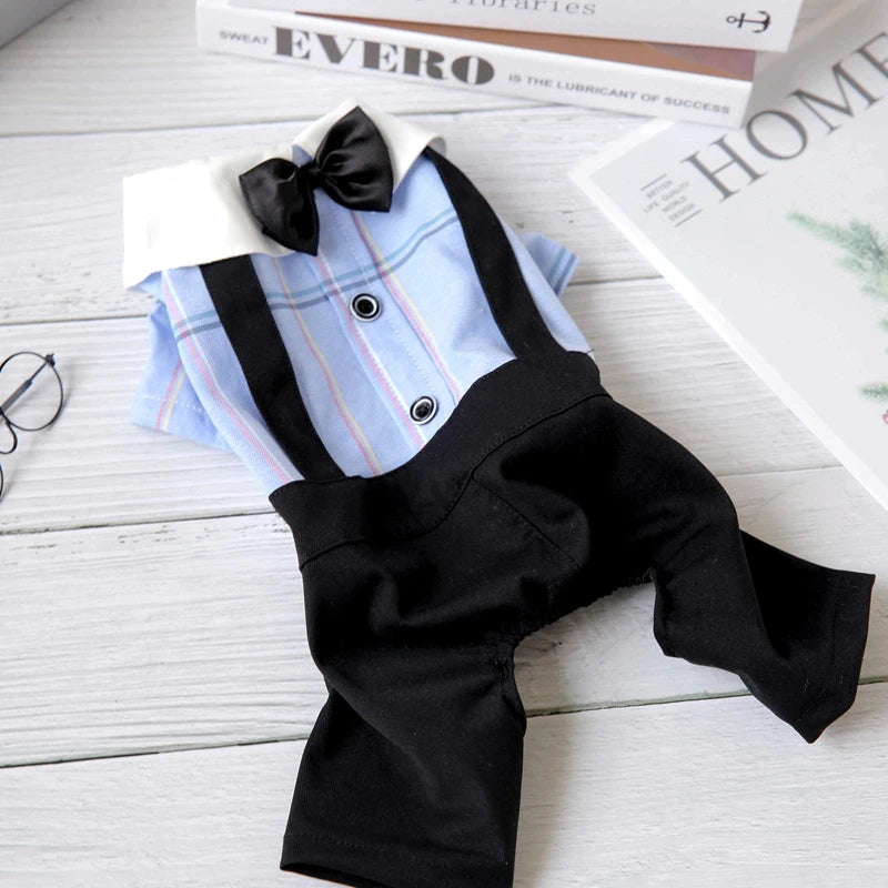 Dog Wedding Dress Couple Pet Clothing Jumpsuit Skirt Spring Summer Dog Clothes Overalls Yorkshire Poodle Pomeranian Puppy Outfit