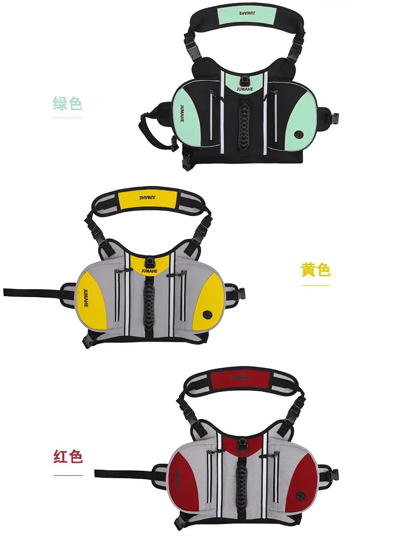 Pet Supplies Outdoor Dog Backpack Oxford Fabric Double Snack Bag Medium Large Dog Tactical Bag Waterproof Reflective Saddle Bag