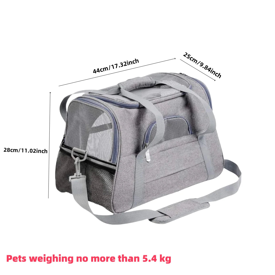 1 Foldable Pet Tote Bag - Portable, Breathable, Large Capacity, Handheld/Horizontal/Car Seat, Suitable for Cats and Puppies, Ful