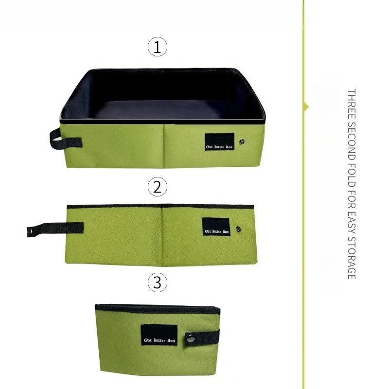 Portable cat litter box pet garbage bin dog toilet tray style outdoor foldable circular cat toilet outdoor Cat Litter Box