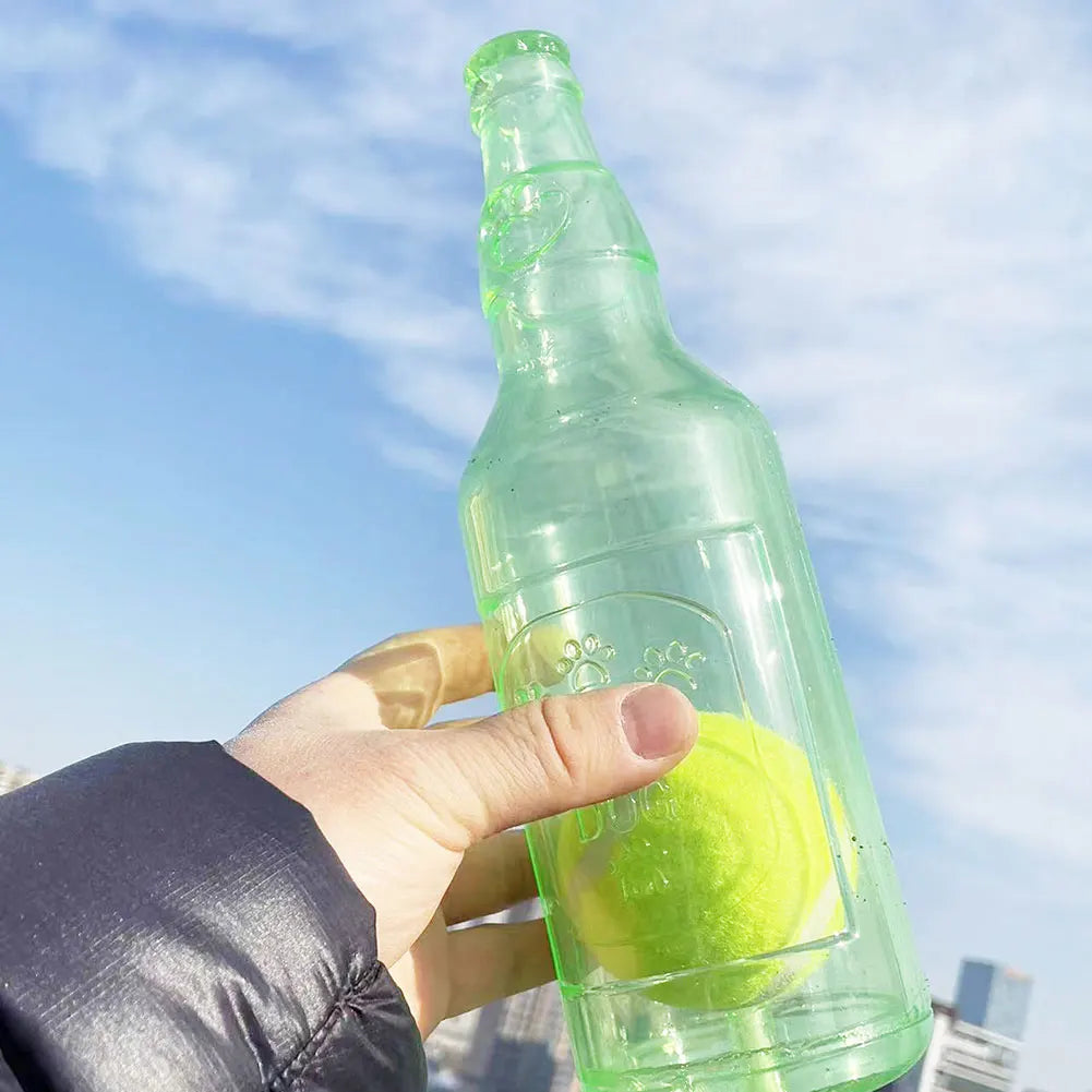 Pet Dog Toys Potable Anti-stress Pet Toys Plastic Water Bottle Crunchy Toys with Ball For Indoor Outdoor For Cat Kittens