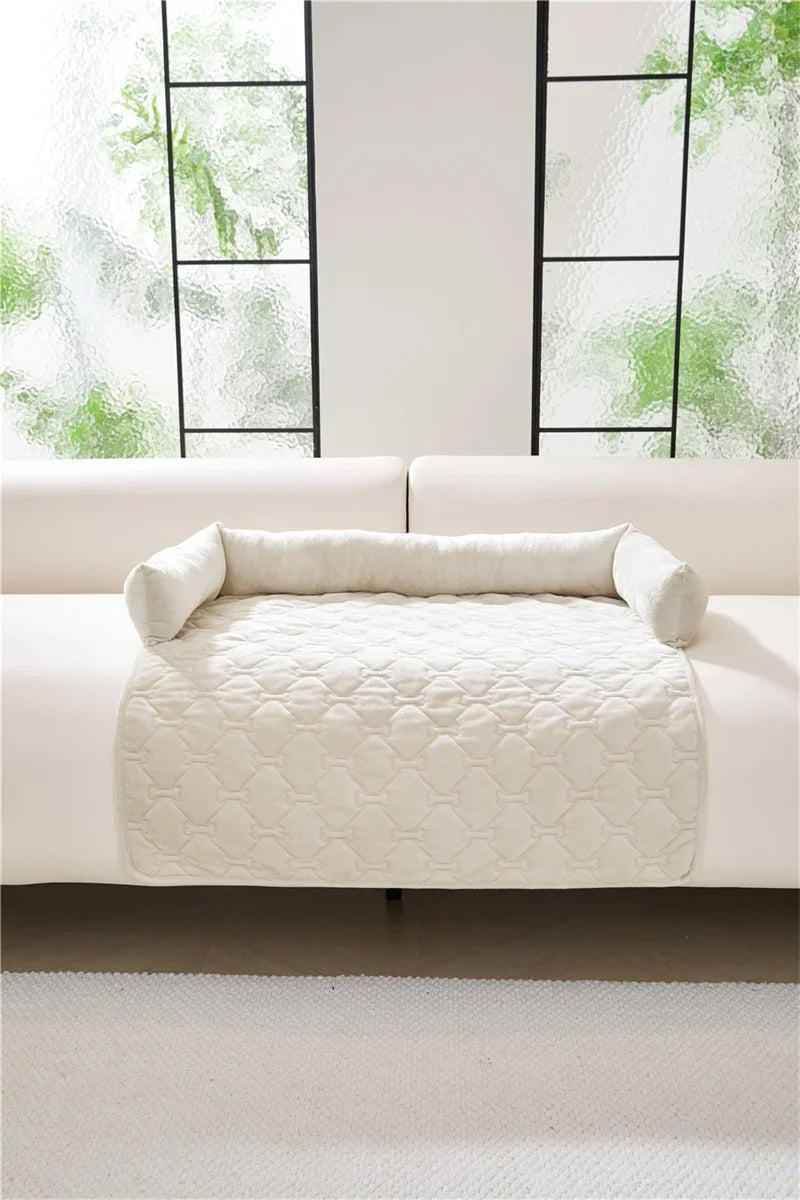 Dog Bed Mat Sofa Blankets Winter Warm Pet Blanket Dogs Cats Sleeping Beds for Large Medium Dogs Cats with Pillow Removable