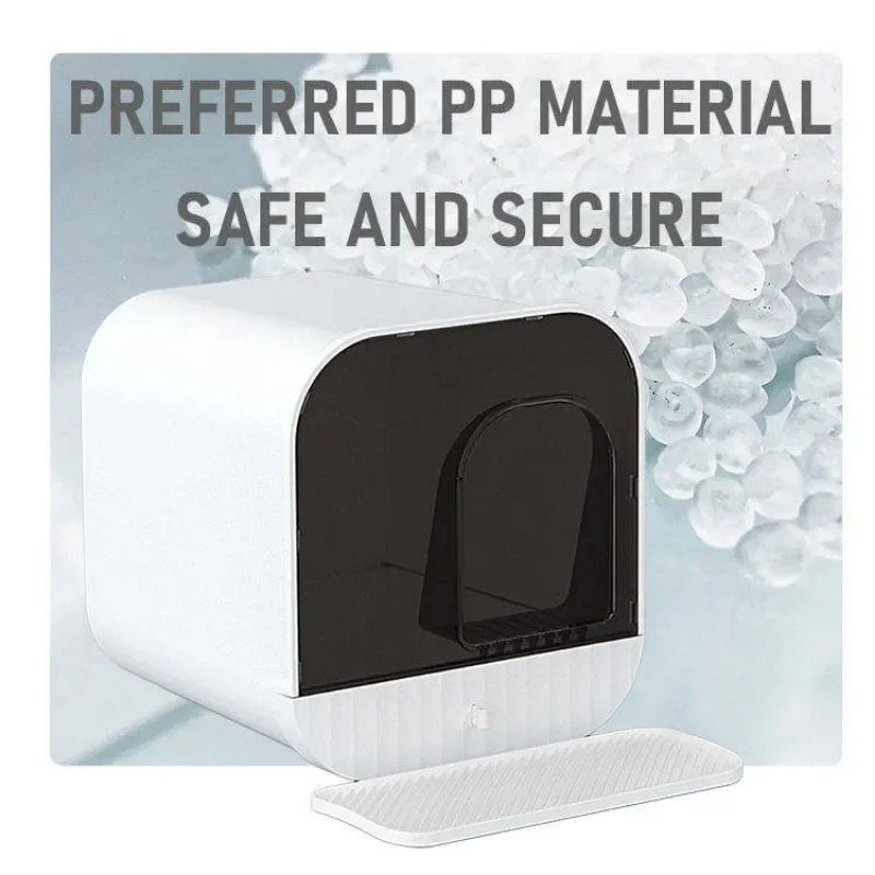 Cat Litter Box Fully Enclosed Splash-proof Cat Toilet with Litter Scoop Large Capacity Drawer Type Cat Litter Box Cat Accessorie
