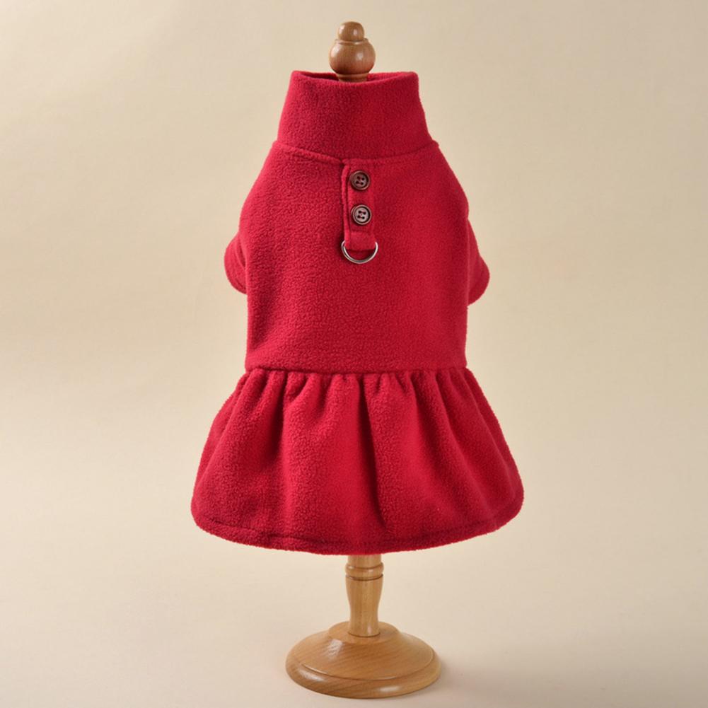 Winter Pet Dress Cute Pet Outfit Fashionable Winter Warm Pet Dress for Small Medium Dogs Cats Comfortable Plush Skirt