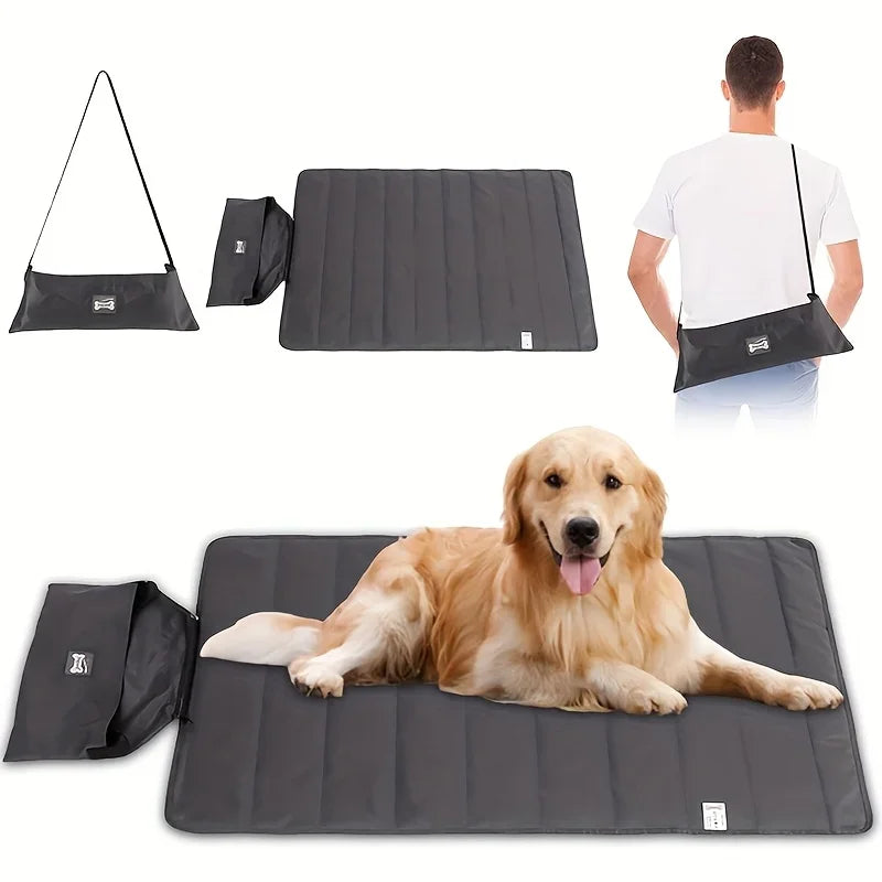 100x70cm Portable Pet Mat Foldable Travel Mat with Storage Bag Resistant Pad for Dogs Cats Outdoor Indoor All Season Use