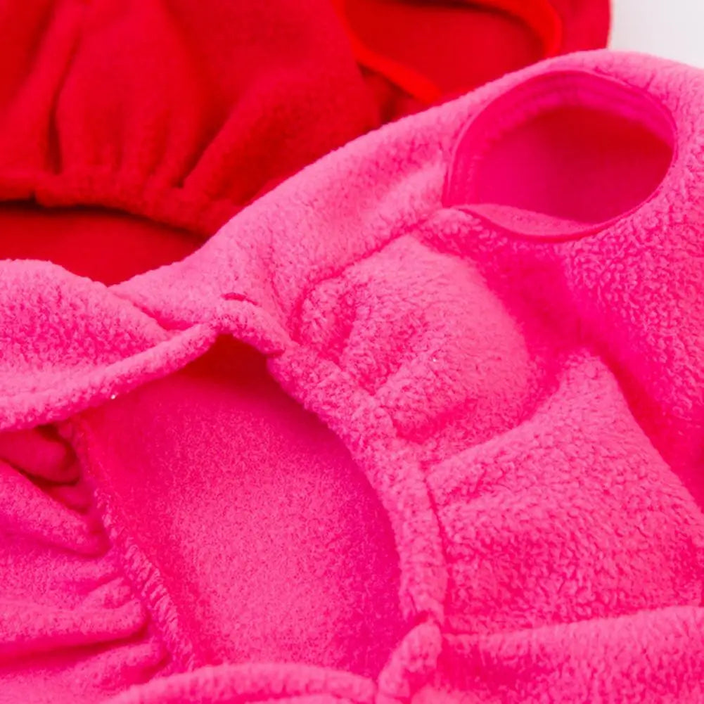 Dog Dress for Small Dogs，Autumn Winter，D-shaped Ring，Fleece Two-legged，Small Medium Dog Puppy Outfit Clothes，Pet Supplies