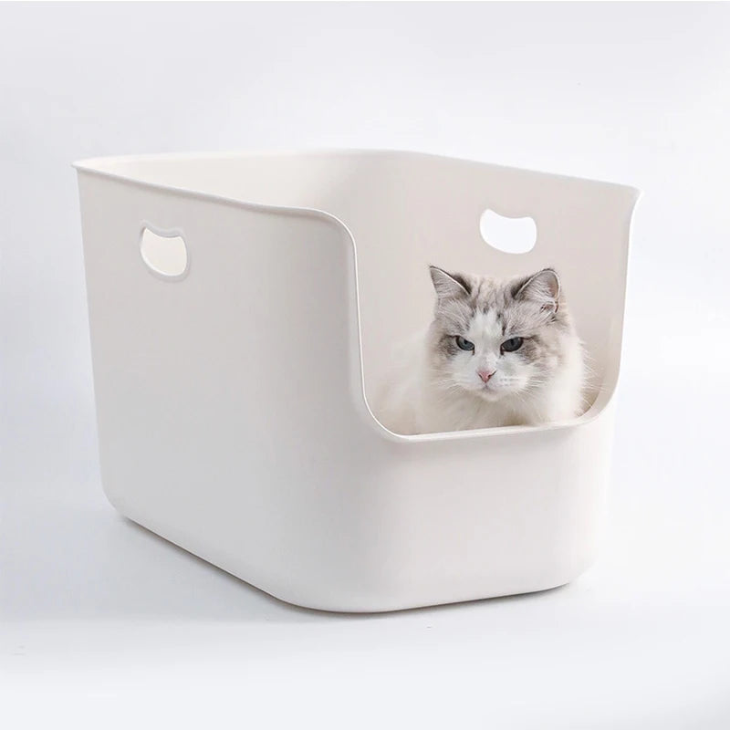 Cat litter box super large semi closed large capacity simple and thick anti splash
