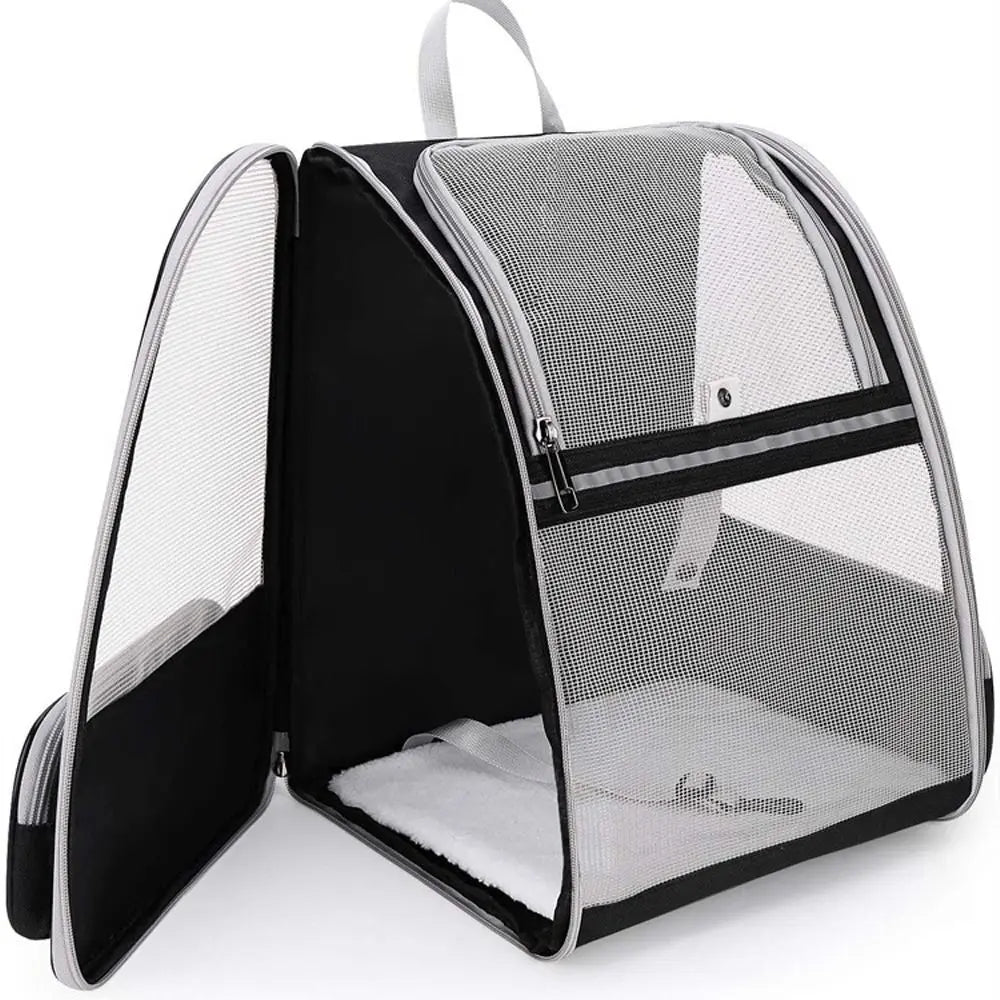 Portable Pet Carrier Backpack Foldable Breathable Travel Puppy Bags Large Capacity Comfortable Cat Carrying Bag Outdoor Travel