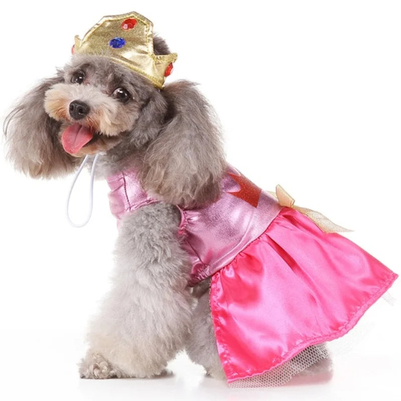 Dog Dress Puppy Luxury Skirt Summer Pet Princess Clothes Sweet Dog Clothes for Small Dogs Pet Floral Dog Skirt Fancy Cat Dress