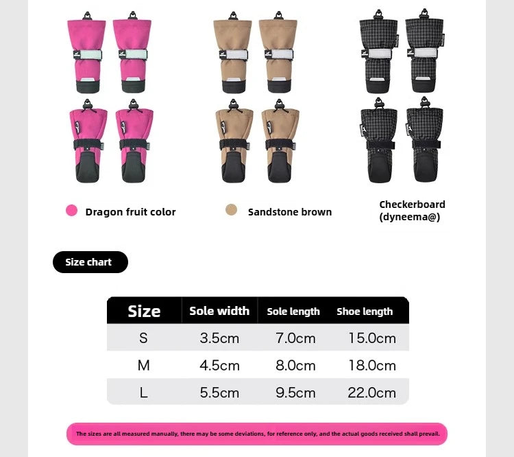 Pet Outdoor Shoe Cover Portable Anti-dirt and Non-slip Dog Shoes Foot Cover Velvet Wear-resistant Pet Products Supplies