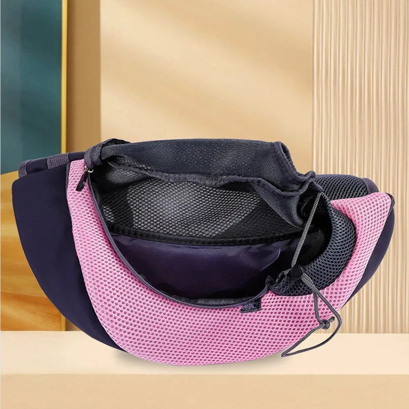 Pet Cat Dog Carrier Backpack Travel Tote Shoulder Bags Mesh Sling Carry Pack Pet Carrying Supplies Crossbody Shoulder Bag