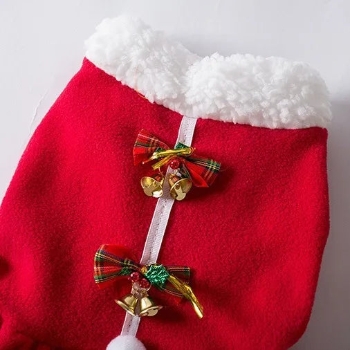 Pet Christmas Costume Dog Clothes For New Year Christmas Dog Dress Pet Skirt Dog Thick  Autumn And Winter Pet Clothes