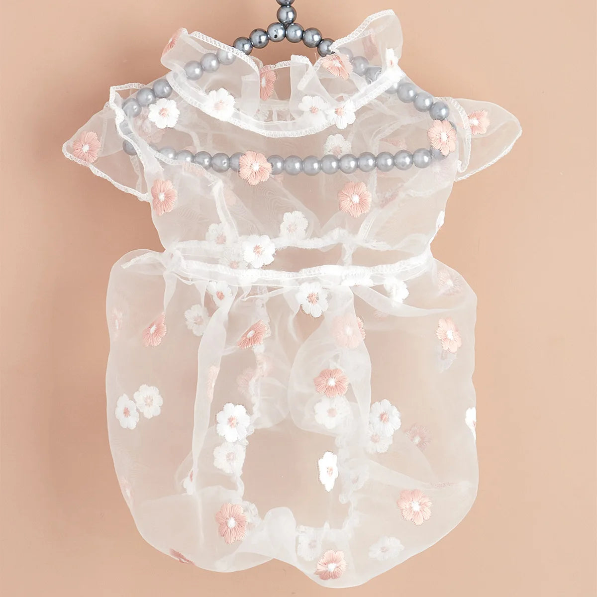Pet Puppy Organza Embroidered Dasiy Pet Dress Summer Fashion Dog Teddy Cat Dress Chihuahua Pet Clothing