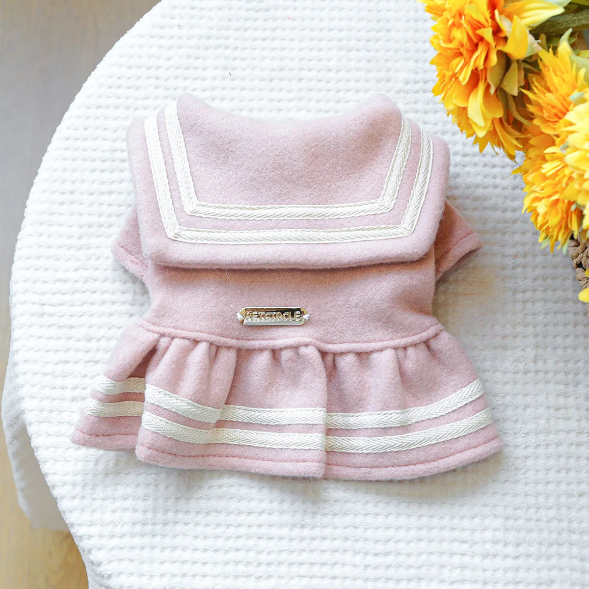 Pet Dress, Dog Cat Fur Coat, Autumn and Winter Warm Princess Dress Cute Thick Dress Dog Dresses for Small Dogs Puppy