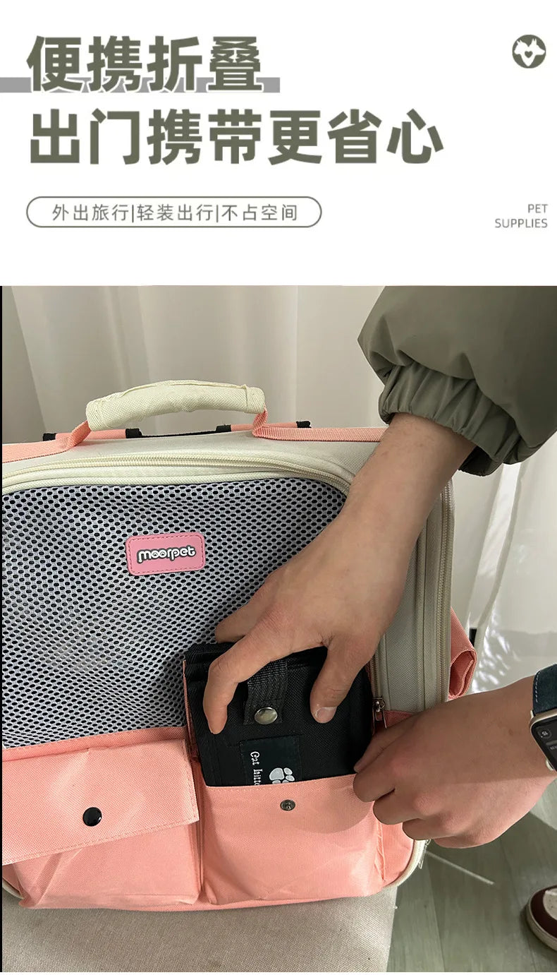 Portable cat litter box pet garbage bin dog toilet tray style outdoor foldable circular cat toilet outdoor Cat Litter Box