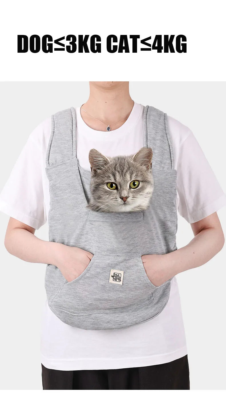 Pet Backpack Outdoor Travel Portable Cat and Dog Strap Bag Cotton Comfortable Handbag Pet Carrying Supplies