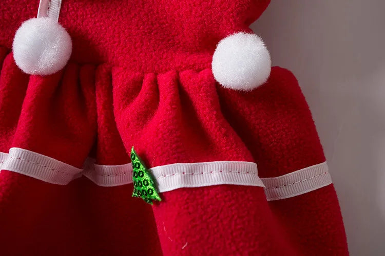 Pet Christmas Costume Dog Clothes For New Year Christmas Dog Dress Pet Skirt Dog Thick  Autumn And Winter Pet Clothes