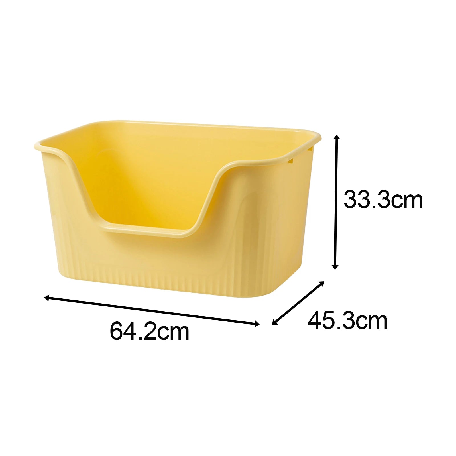 Cat Litter Box Durable Kitten Potty Toilet Open Top Pet Litter Tray Heighten for All Kinds of Cat Litter Easy to Clean No Odor