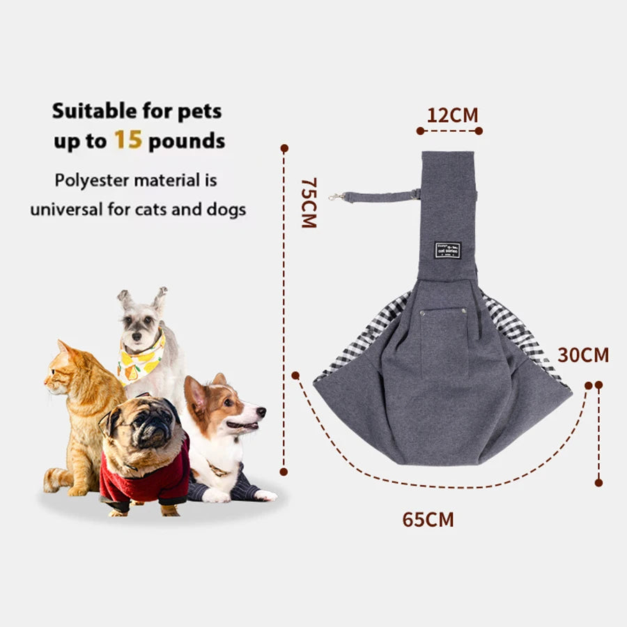 Pet Crossbody Shoulder Bag Carrier Bag Outdoor Travel Portable Cat Puppy Sling Carrier Bag Cat Backpacks Dog Carrying Supplies