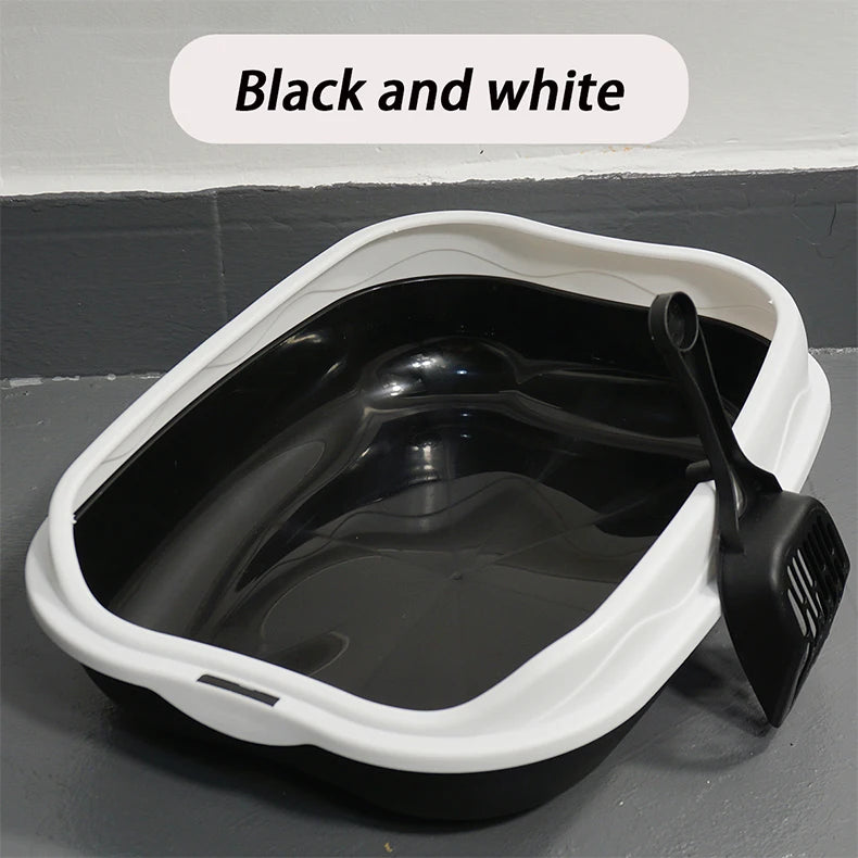Cat Litter Box Portable Bedpan Removable Semi Closed Kitty Litter Pan Potty Toilet for Rabbit Medium Large Cats Small Animals