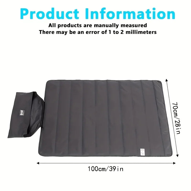 100x70cm Portable Pet Mat Foldable Travel Mat with Storage Bag Resistant Pad for Dogs Cats Outdoor Indoor All Season Use