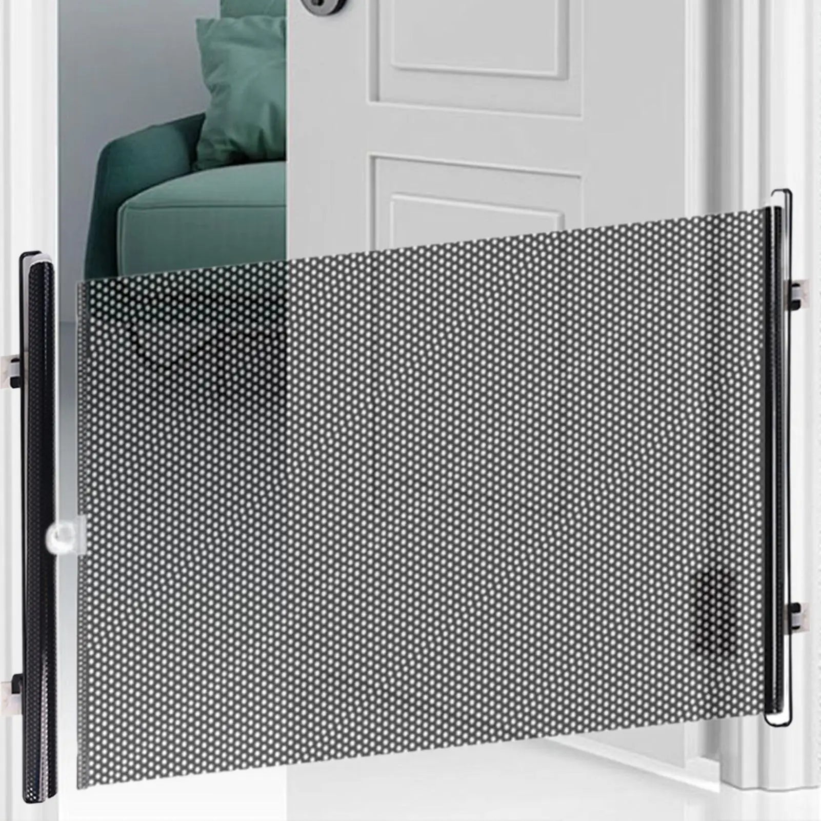 Retractable Pet Fence Dog Fences Indoor and Outdoor Use Pet Playpen for Living Room Hallway Kitchen Deck Patio Fireplace Bedroom