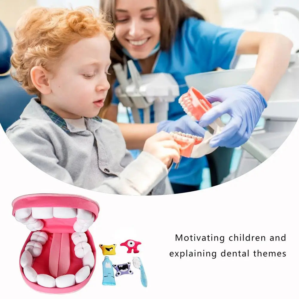 Dentist Toys for Preschool Educational Children Role Play Toys Teeth  Brushing Toys Cute Early Education Cartoon Tooth Brushin