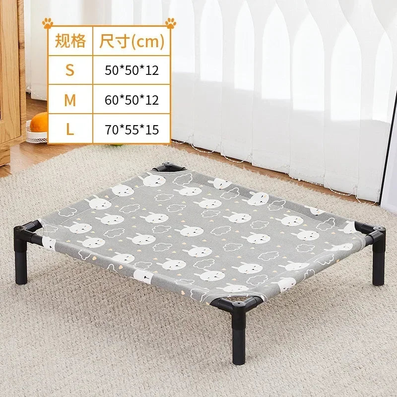 Pet Camping Bed Elevated Bed for Dogs Folding Puppy Camping Bed Cat House Portable Removable Washable Puppy Beds Dog Hammock