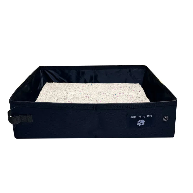 Portable cat litter box pet garbage bin dog toilet tray style outdoor foldable circular cat toilet outdoor Cat Litter Box