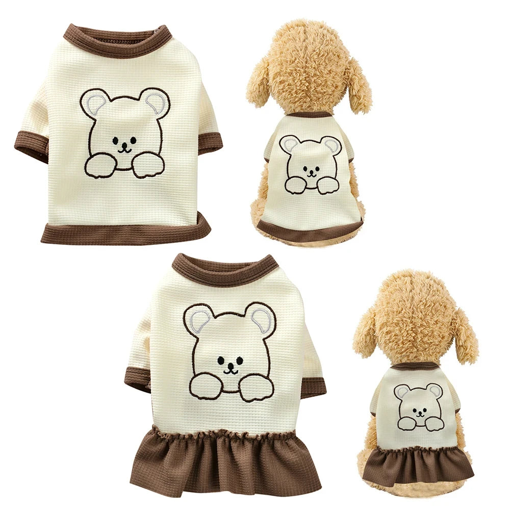 Dog Skirt Sweet Cute Small Fresh Thin Princess Dress Floral Dog Pet Dress Wedding Dresses Spring Summer Pet Dog Clothes