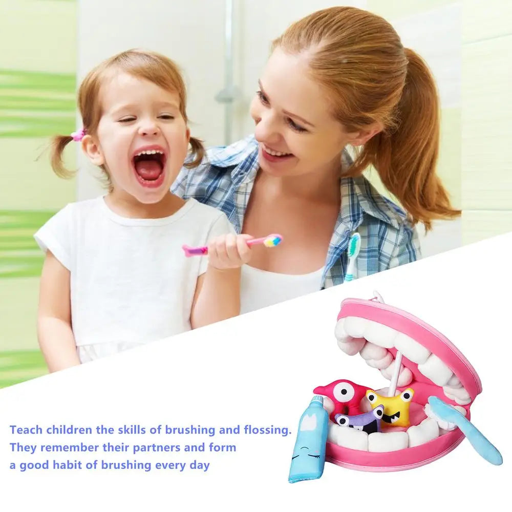 Dentist Toys for Preschool Educational Children Role Play Toys Teeth  Brushing Toys Cute Early Education Cartoon Tooth Brushin