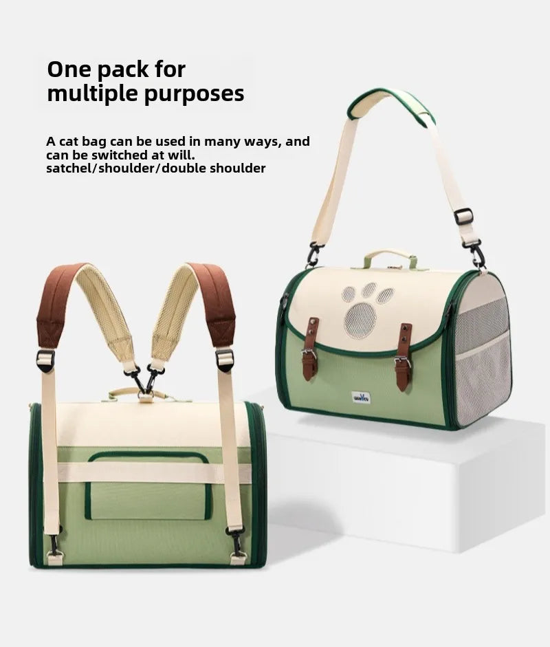 Multifunctional Outdoor Pet Shelter Portable Can Carry Two Shoulders Large Capacity Pet Travel Backpack Pet Products Accessories